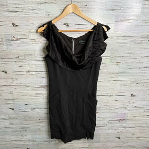 Zenobia brown dress ruffle size 10  made in Canada